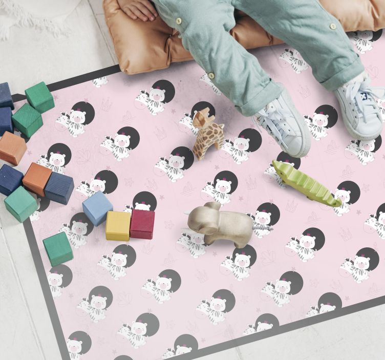 Playful Ballerina Graphic kids carpet - TenStickers