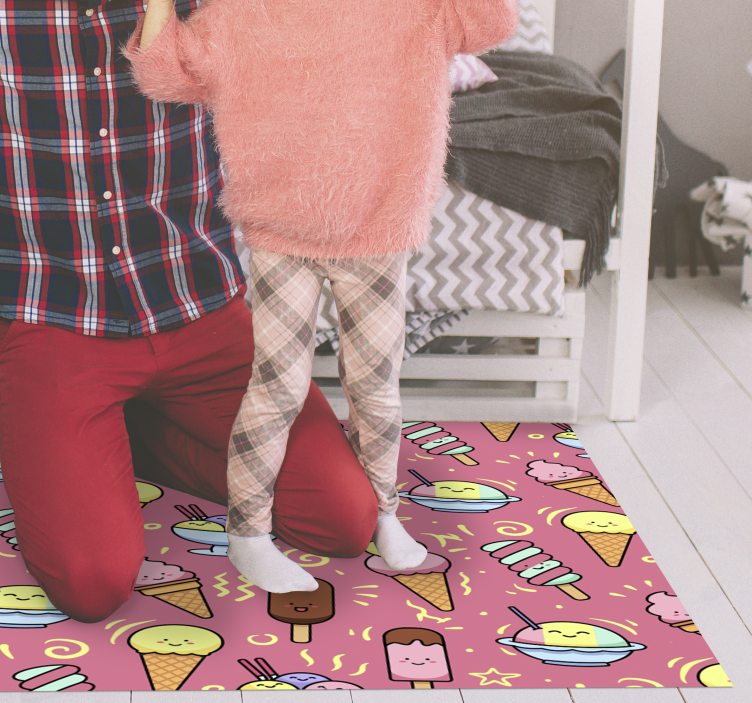 Playful Dessert Pattern kids carpet - TenStickers
