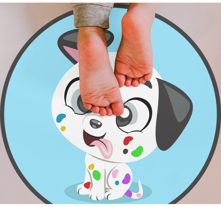 Colorful baby dalmata animal mat - TenStickers