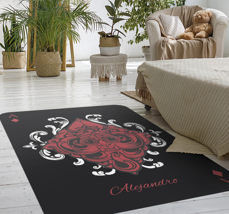 Playing card with name bedroom carpet - TenStickers