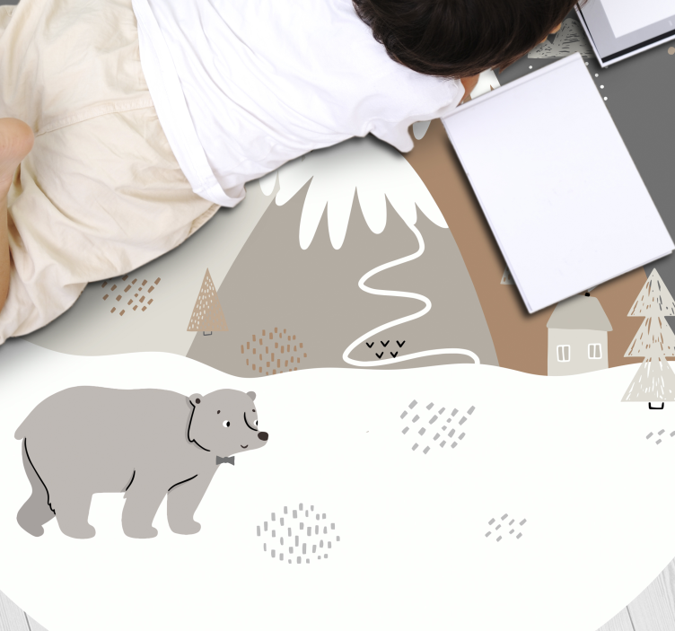 Polar Bear Playground kids carpet - TenStickers