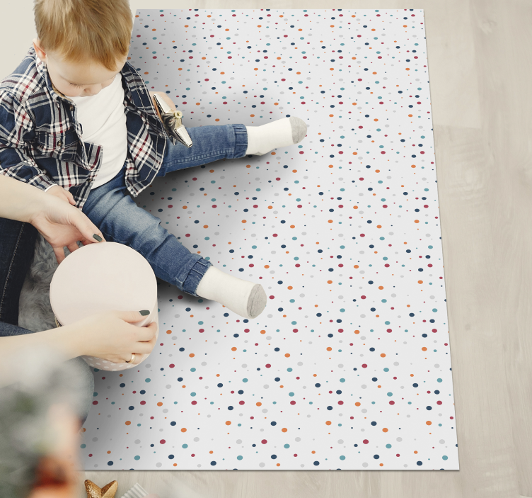 Polka Dot Fun kids carpet - TenStickers