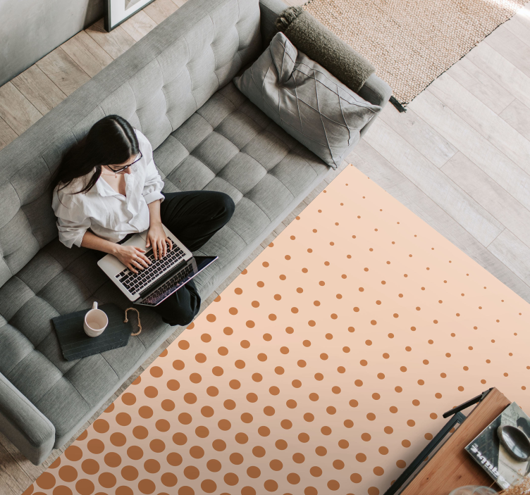 Polka Dot Gradient stripes rug - TenStickers