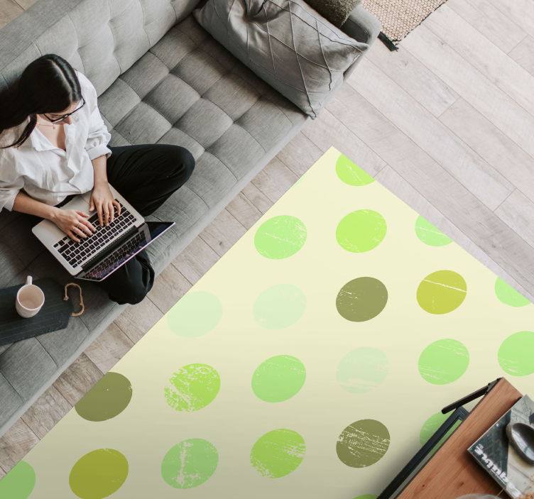 Polka Dot Harmony geometric rug - TenStickers