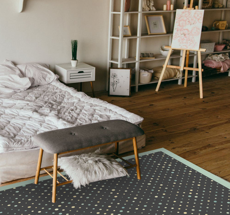 Polka-Dot Pattern stripes rug - TenStickers