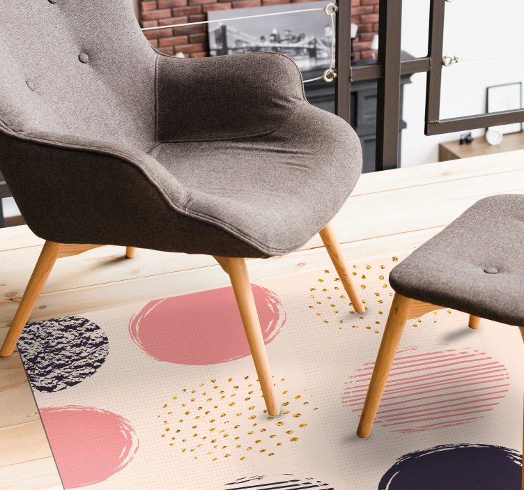 Polka Dots Ensemble geometric rug - TenStickers