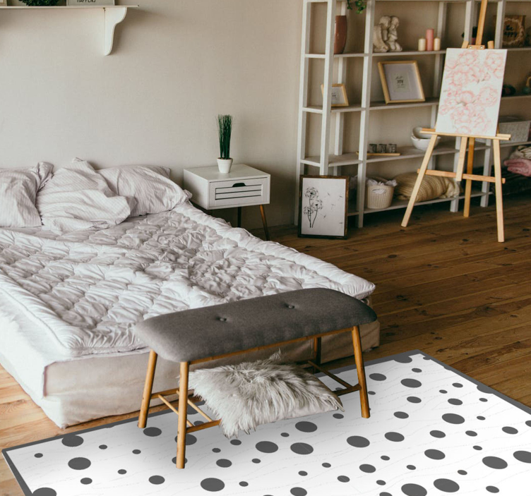 Elegant dark dots bedroom carpet - TenStickers