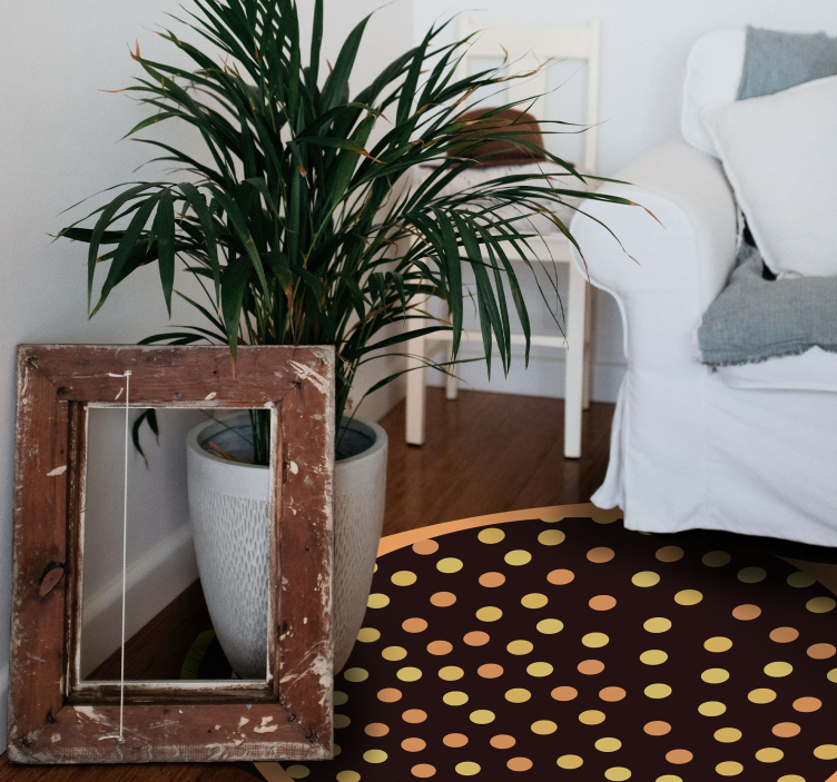 Polka Dotted Circle stripes rug - TenStickers