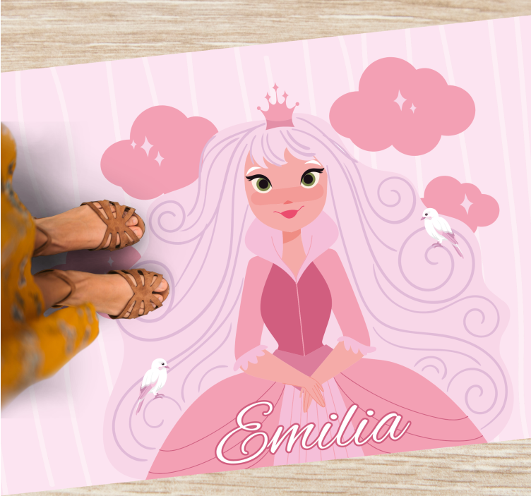 Princess Character custom floor mat - TenStickers