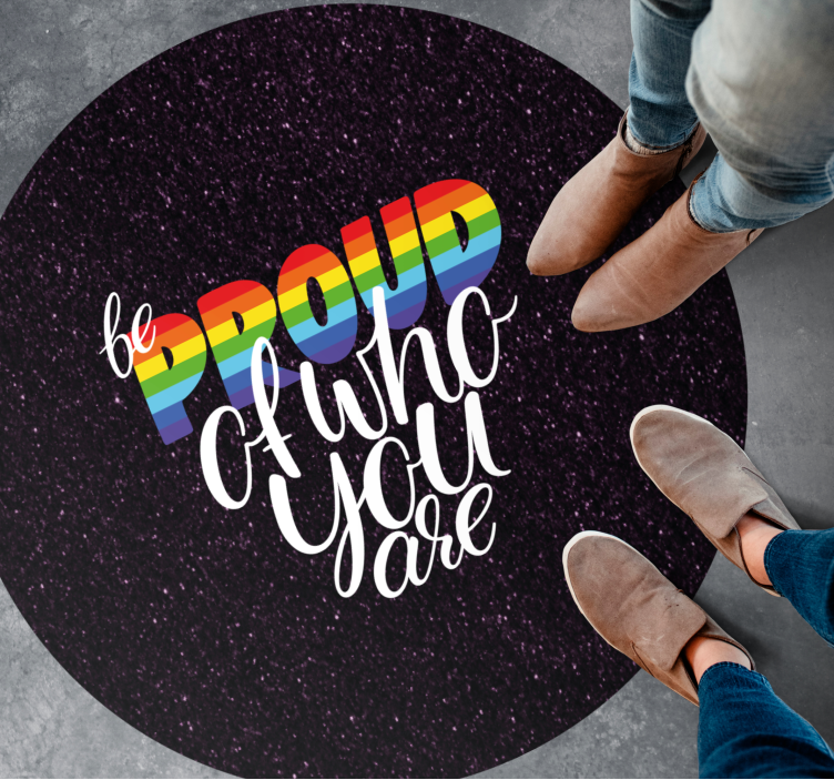 Proud Message Design quote rug - TenStickers