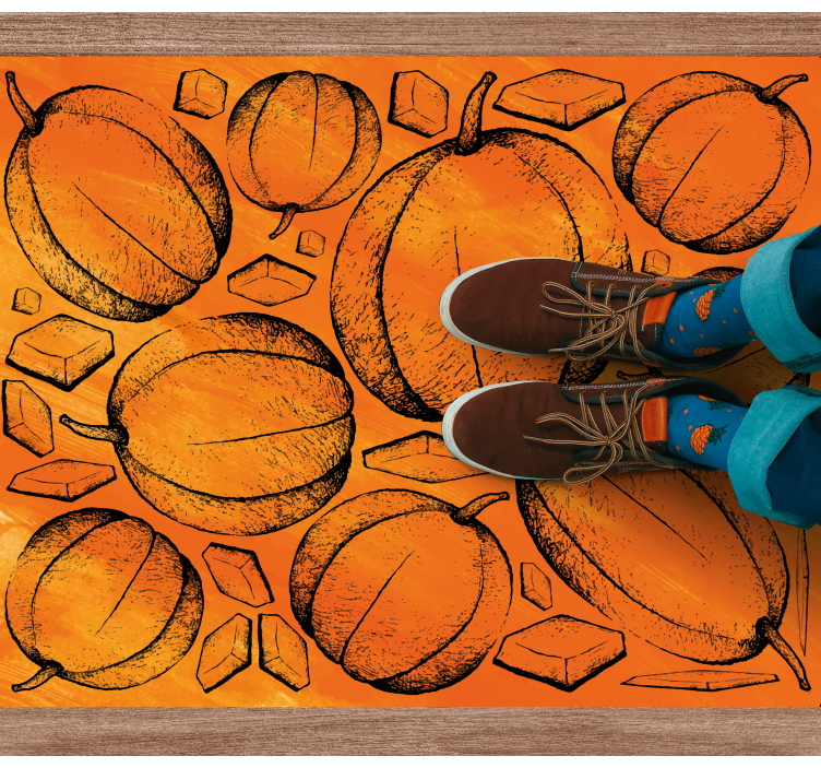 Pumpkin Harvest halloween rugs - TenStickers