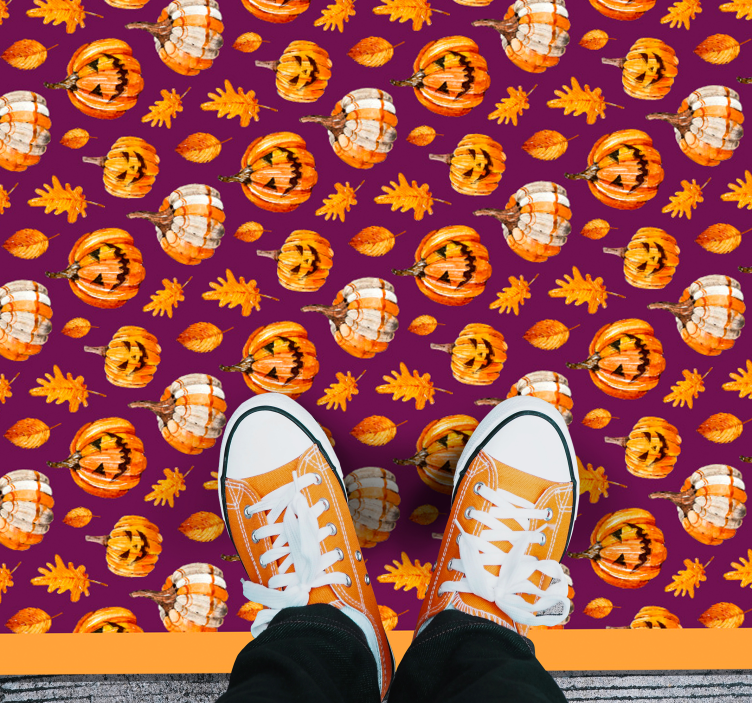 Pumpkin Pattern halloween rugs - TenStickers
