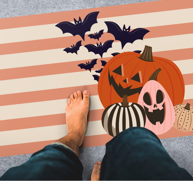 Pumpkin Trio halloween rugs - TenStickers