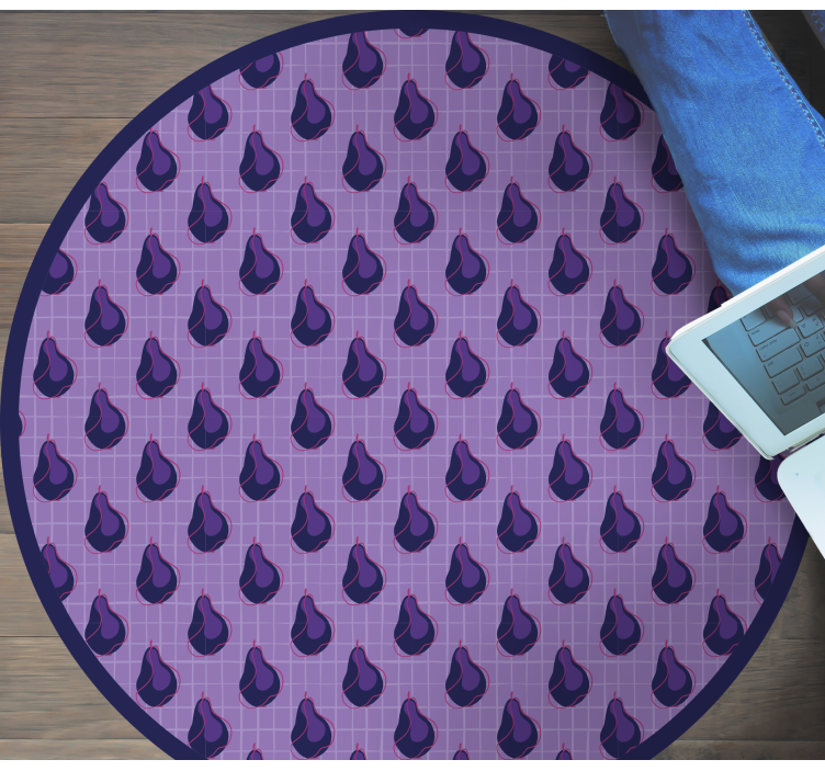 Purple Droplet Pattern kitchen mat - TenStickers