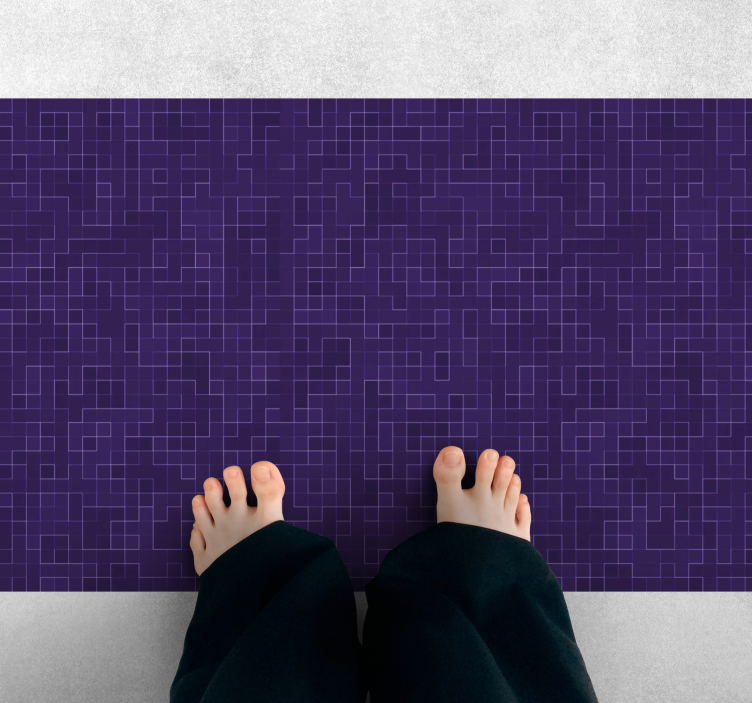 Purple Patterned Graphics geometric rug - TenStickers