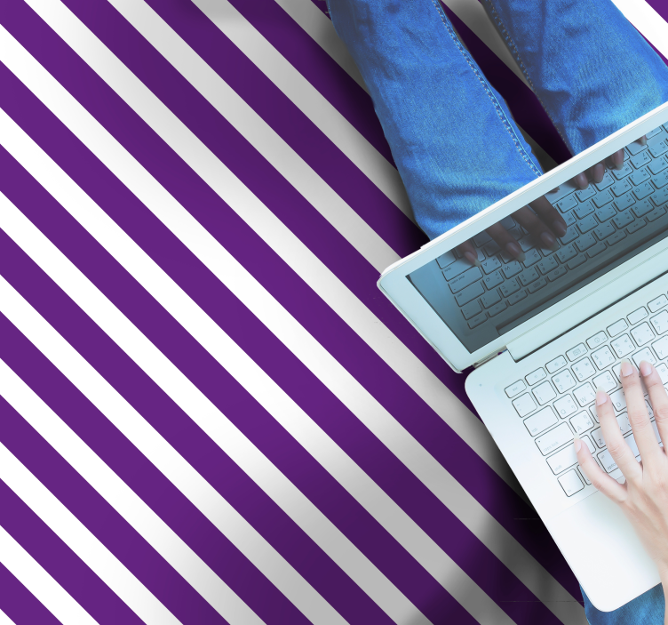 Purple Striped Pattern stripes rug - TenStickers
