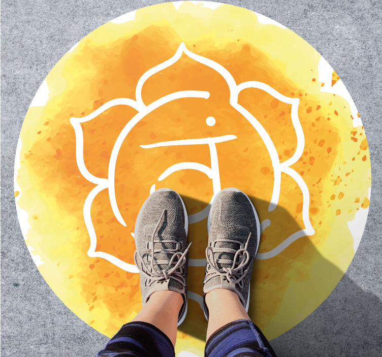 Radiant Chakra Symbol mandala rug - TenStickers