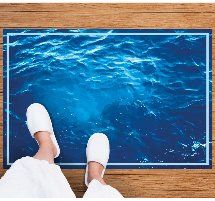 Realistic ocean waves texture rug - TenStickers