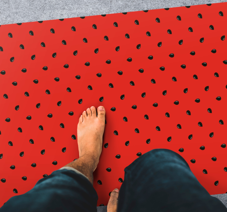 Red Seed Pattern kitchen mat - TenStickers