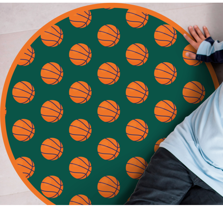 Road map rug basketball court design - TenStickers