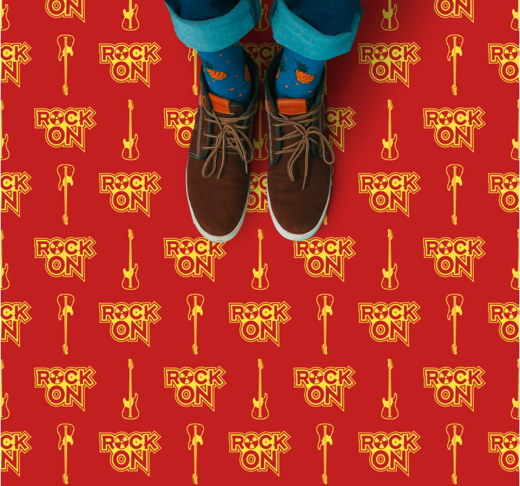 Teenage bedroom rug in red rock pattern - TenStickers