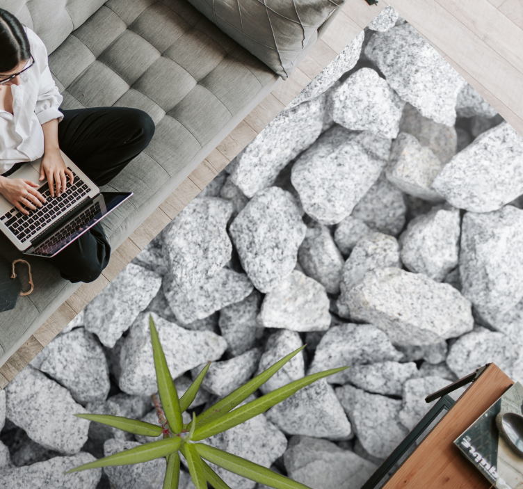 Stone Finely Crafted Surface stone effect vinyl rug - TenStickers