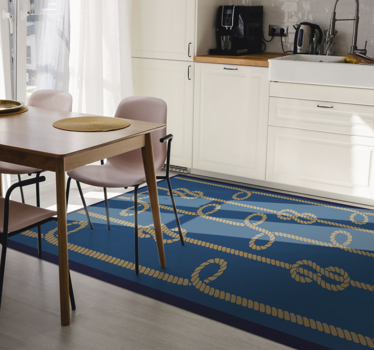 Rope loops vintage vinyl rug - TenStickers