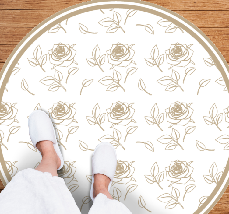 Rose Flower Composition floral rug - TenStickers