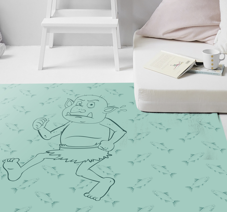 Runaway Cartoon Character kids rug - TenStickers