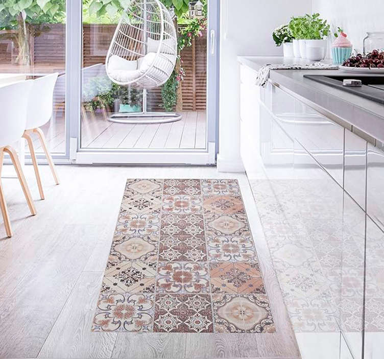 Rust Baroni Kitchen tile carpet - TenStickers