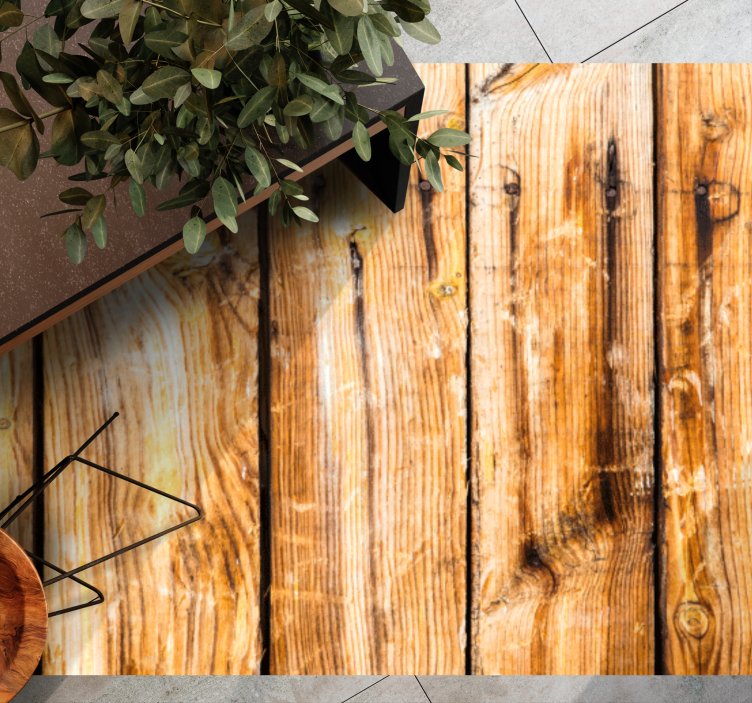 Rustic classic planks wood effect rug - TenStickers