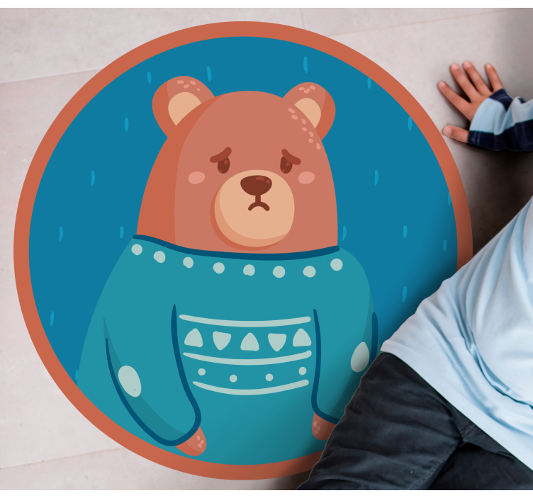 Sad Bear Sweater nursery rug - TenStickers