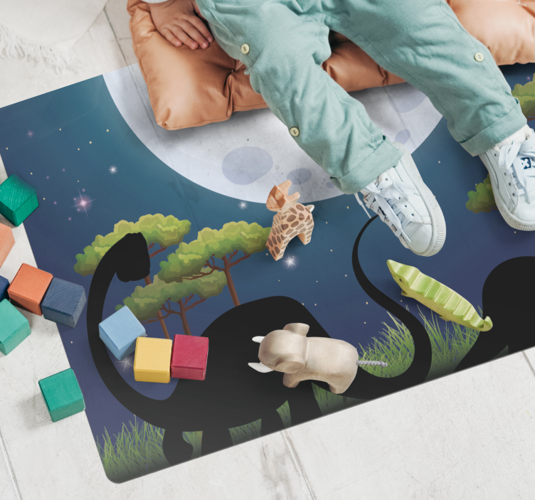 Safari Adventure Circuit kids rug - TenStickers