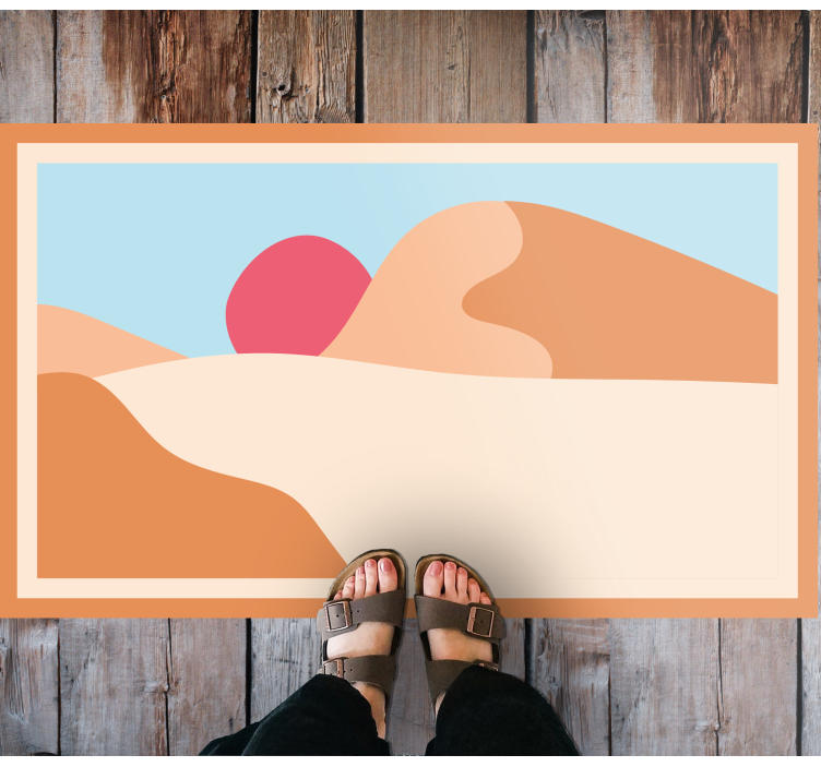 Sandy Landscape Sunset nature rug - TenStickers