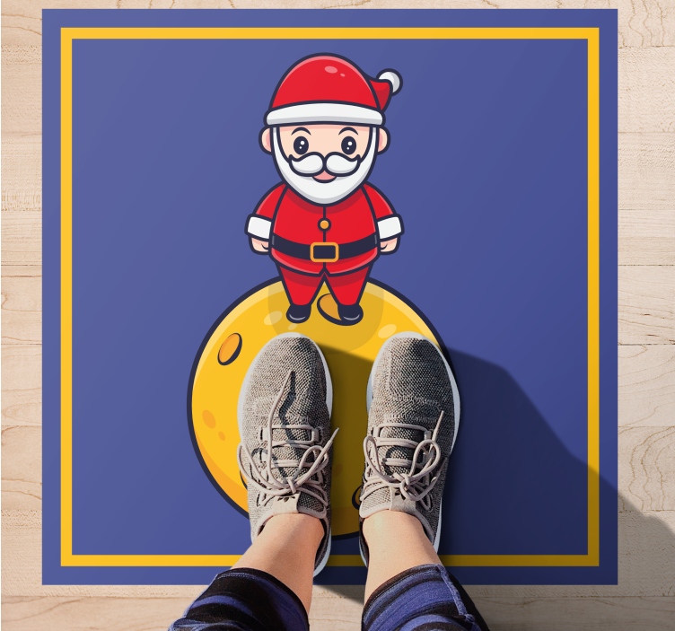 SANTA ON MOON halloween rugs - TenStickers