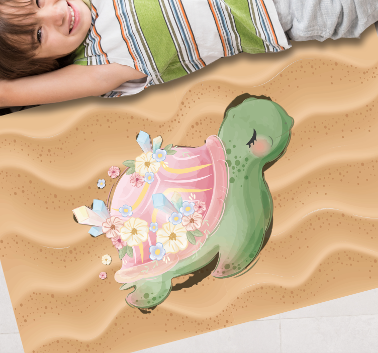Sea Turtle Oasis kids carpet - TenStickers