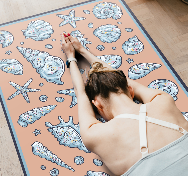 Seashell Illustrations nature rug - TenStickers