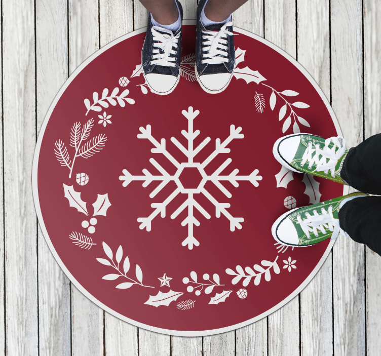 Seasonal Snowflake christmas rug - TenStickers