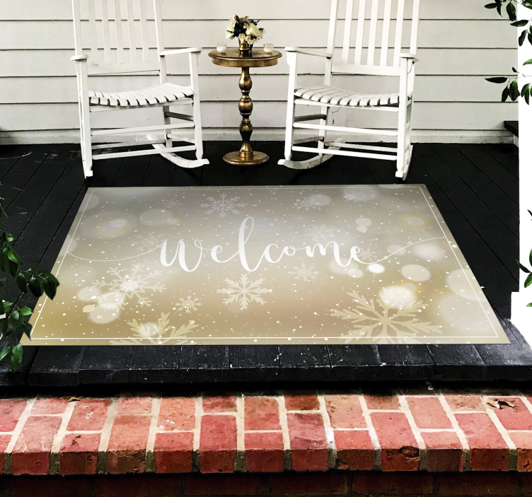 Seasonal Welcome Message christmas rug - TenStickers