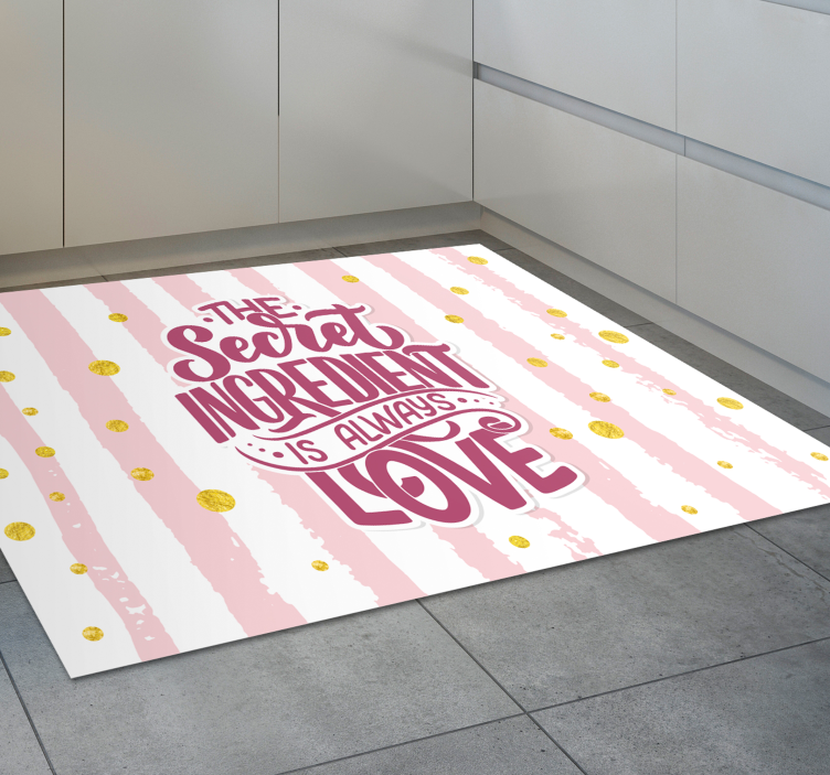 Secret Ingredient Love quote rug - TenStickers