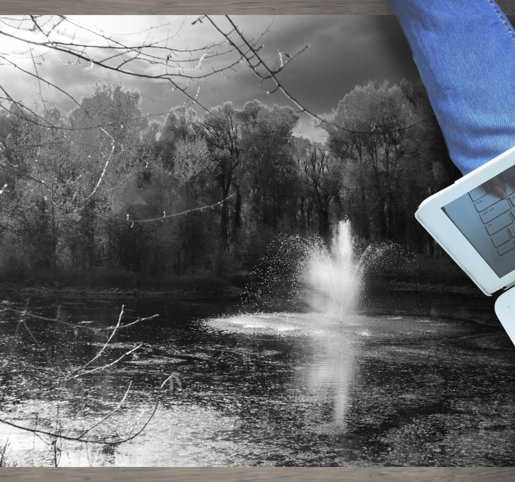 Serene Waterfall View nature rug - TenStickers