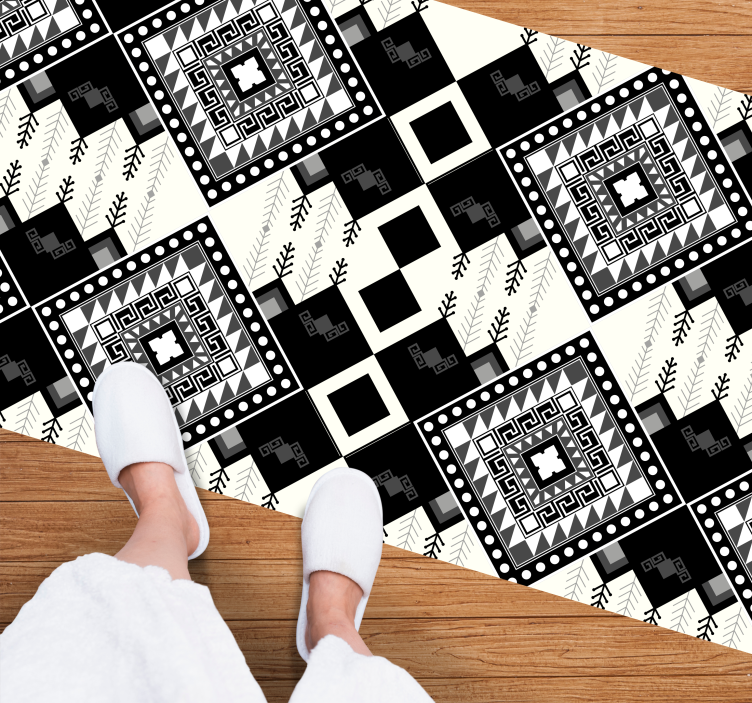 Single-hued motif ethnic rug - TenStickers