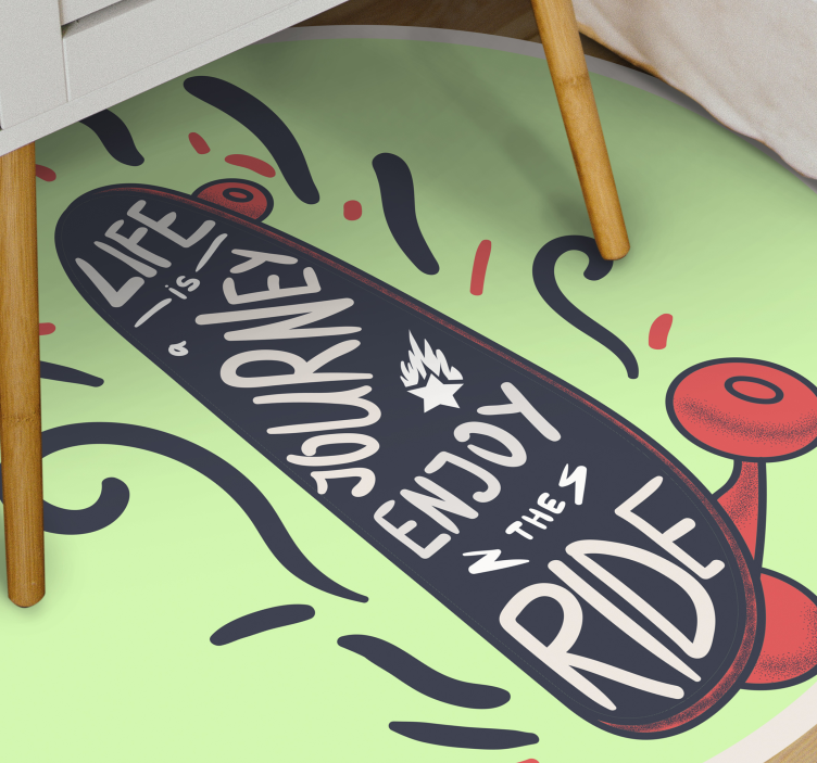Skateboard phrases custom rug - TenStickers