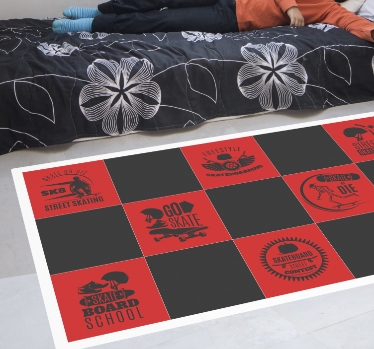 Skateboard Themed game rug - TenStickers