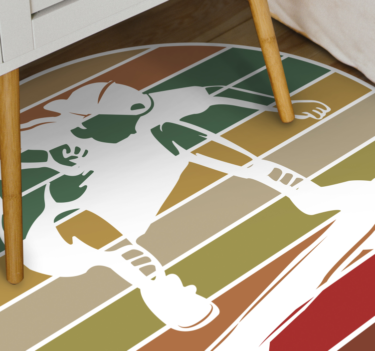Skater Silhouette teenage bedroom rug - TenStickers