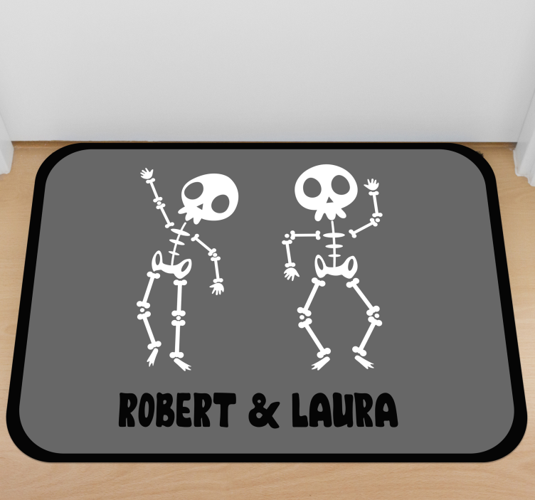 Skeleton Duo custom floor mat - TenStickers