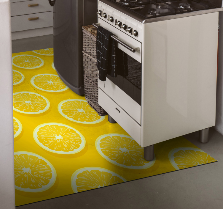 Sliced lemons texture carpet - TenStickers