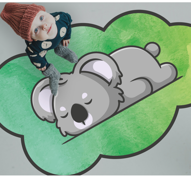 Slumbering Koala nursery rug - TenStickers