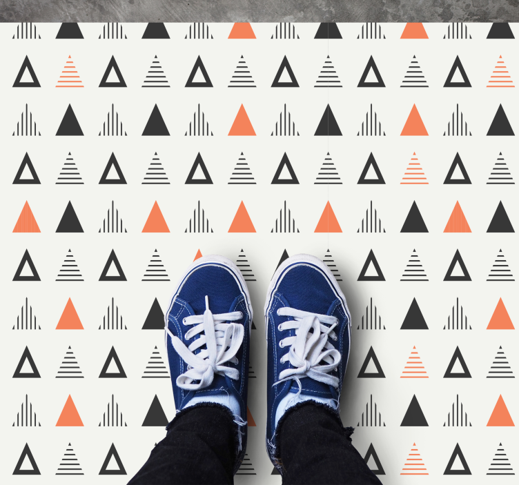 Small triangles pattern nordic rug - TenStickers