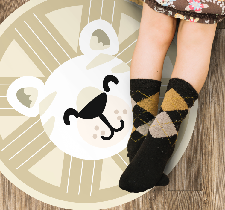 Smiling Lion Graphic nursery rug - TenStickers